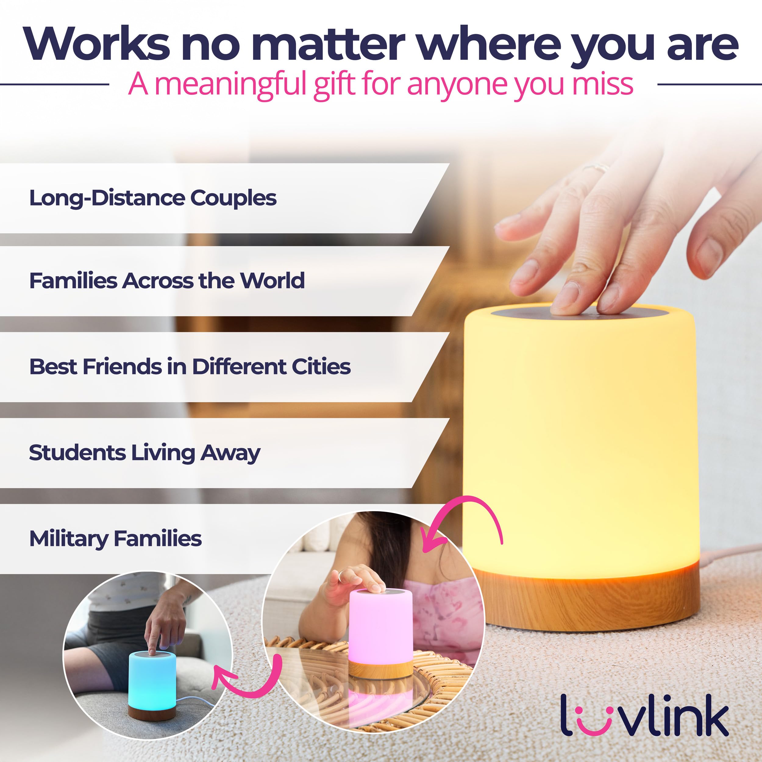Amazon.com: LuvLink Friendship Lamps No Subscription WiFi Touch